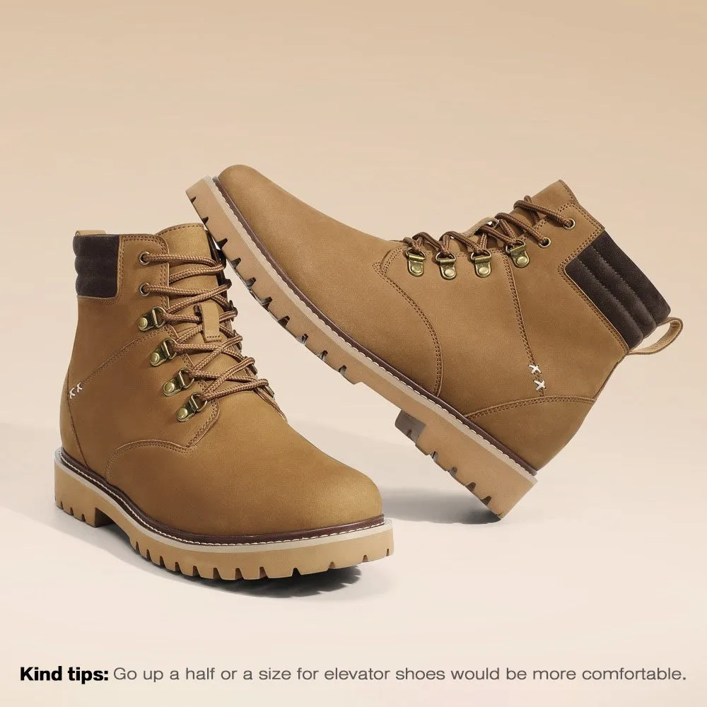 8 CM/3.15 Inch CMR CHAMARIPA Men’s Outdoor Water-Resistant Elevator Hiking Boots