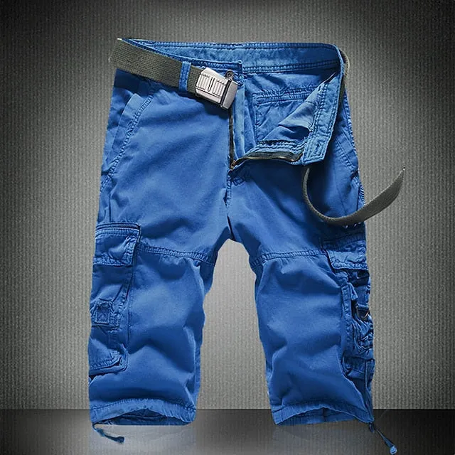 Adventure-Ready Men's Camo Cargo Shorts with Zipper Pocket
