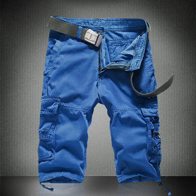 Adventure-Ready Men's Camo Cargo Shorts with Zipper Pocket