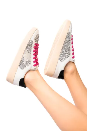 Another Round Sneakers in Silver Sequins - 7/24/2024 Corkys