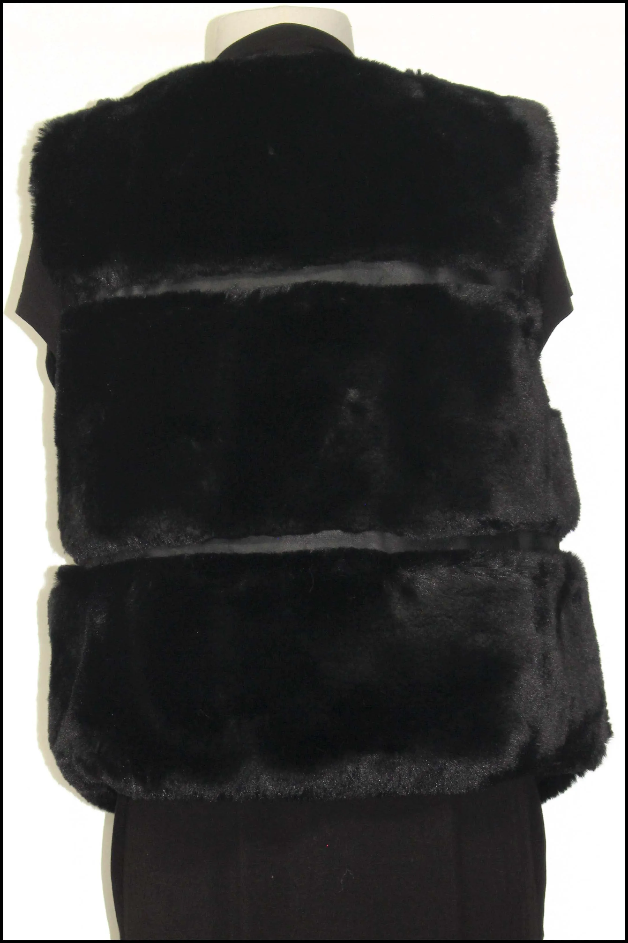 Bold Chevron Faux Fur Vest
