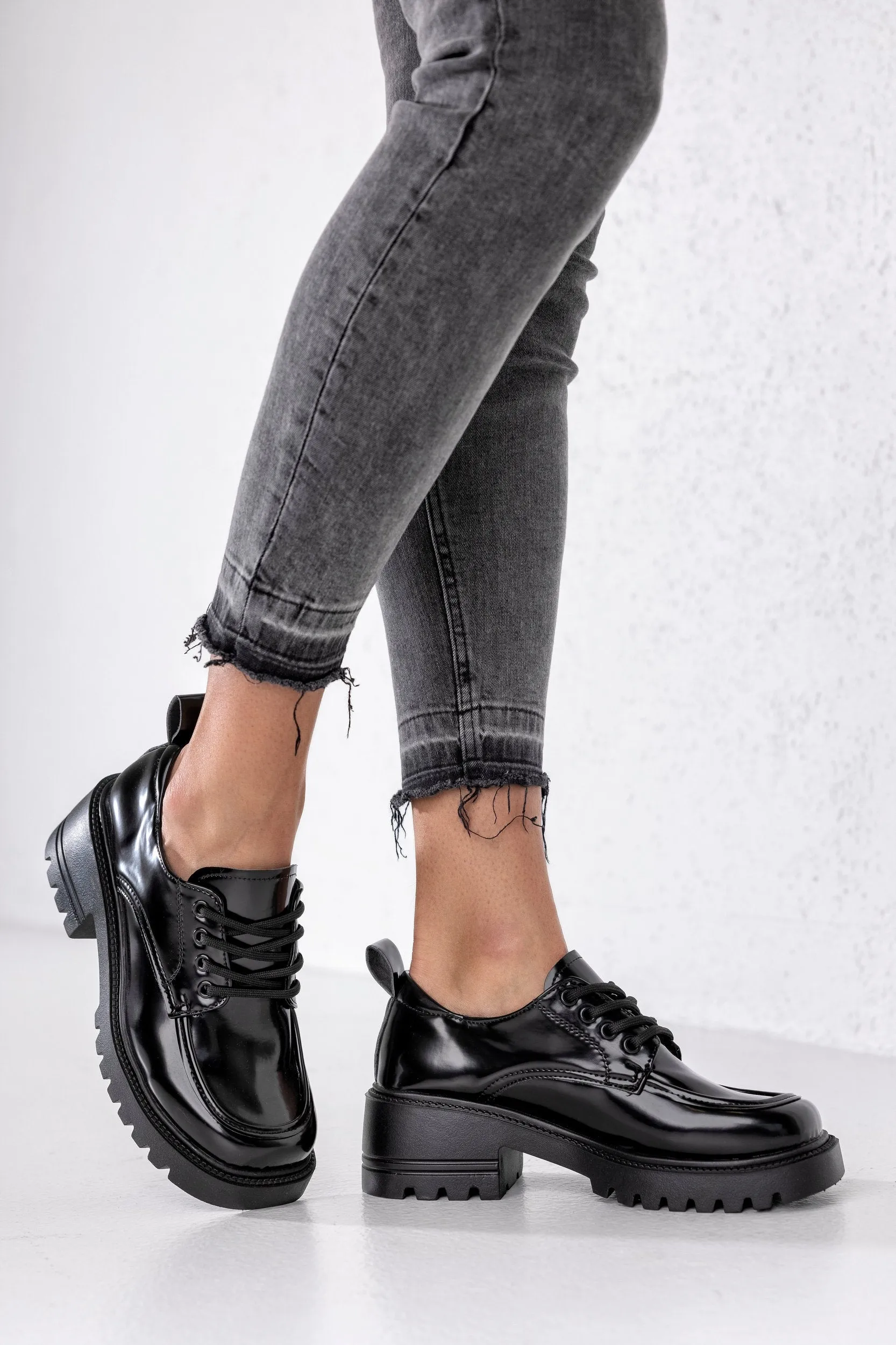 Chunky-sole derby shoes