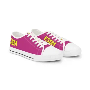 ESEM Yellow - Pink Men's Low Top Sneakers