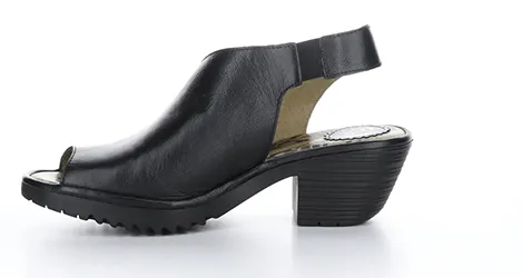 Fly London Women's Wily Heeled Sandals- Black