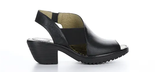 Fly London Women's Wily Heeled Sandals- Black