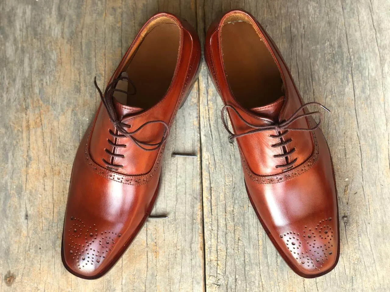 Handmade Men's Brown Brogue Toe Leather Lace Up Shoes, Men Designer Dress Formal Luxury Fashion Shoes