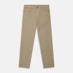 Khaki Stretch Cotton Five-Pocket Mylo Jeans