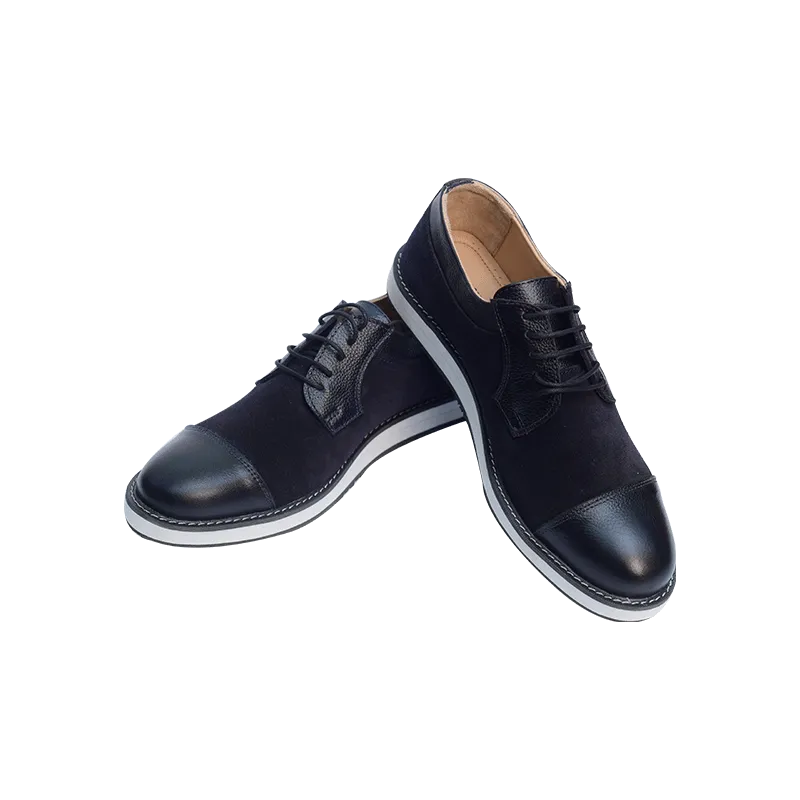 Leather Casual Shoes Combo with Suede