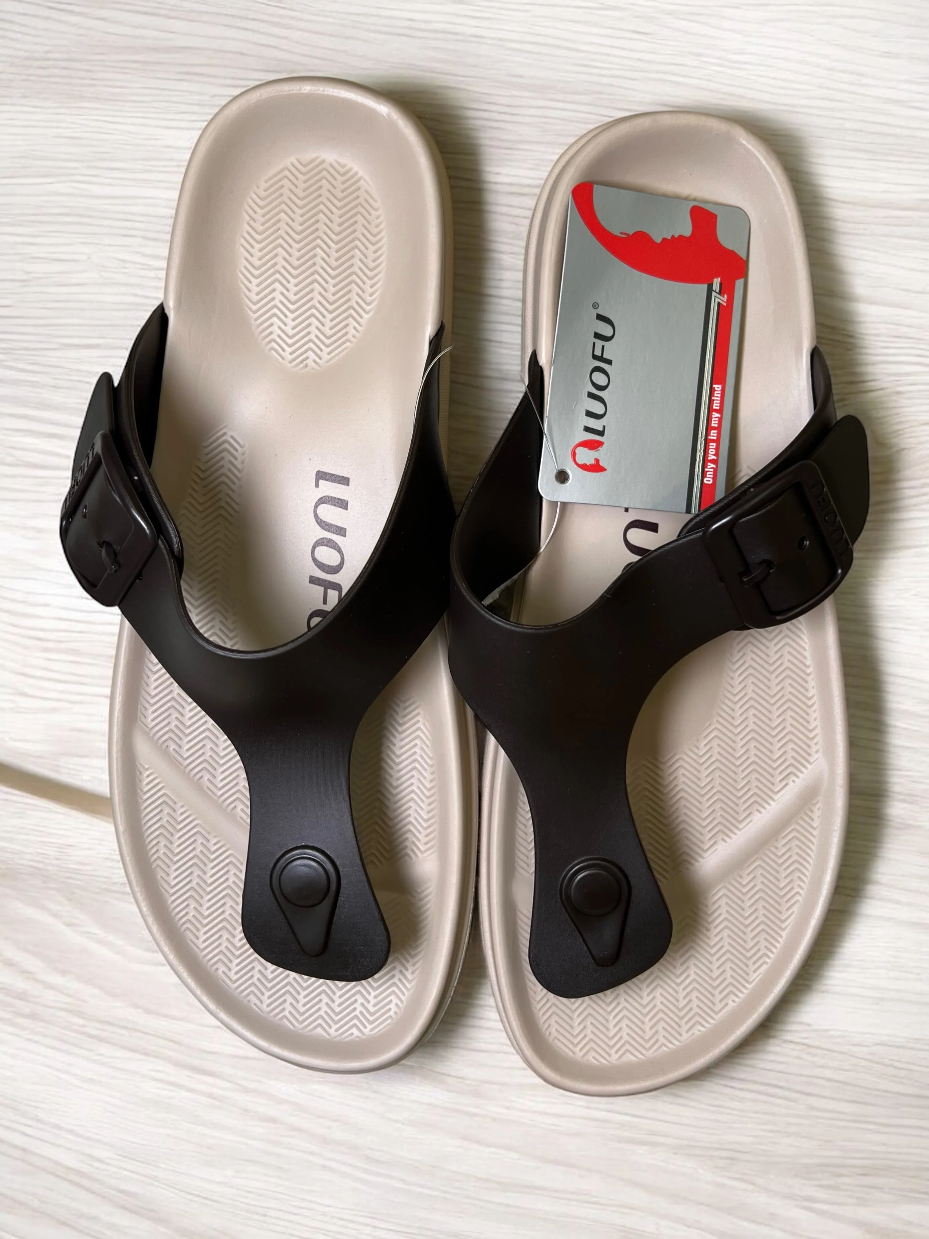 LUOFU Buckled Slide Sandals (GS)