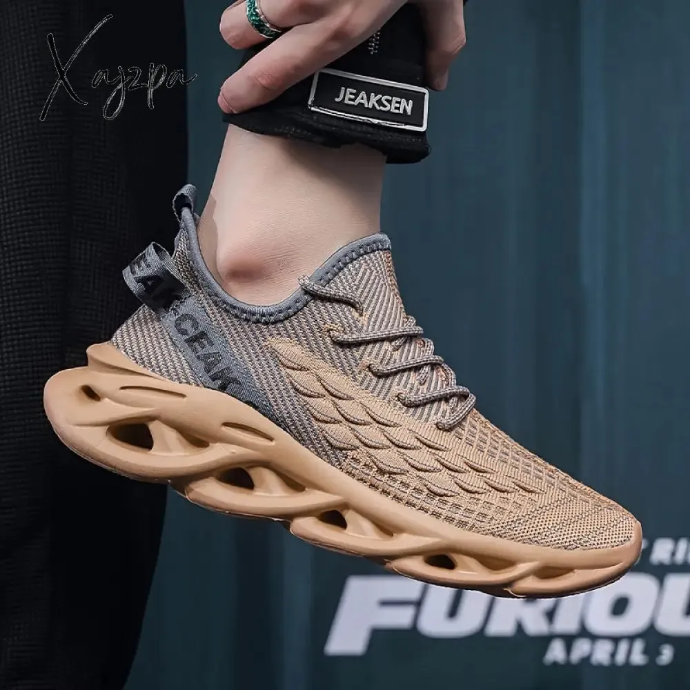 Men's Ultra-Light Blade Sneakers - Breathable & Shock-Absorbing, Versatile Non-Slip Shoes for Running, Gym & Daily Wear