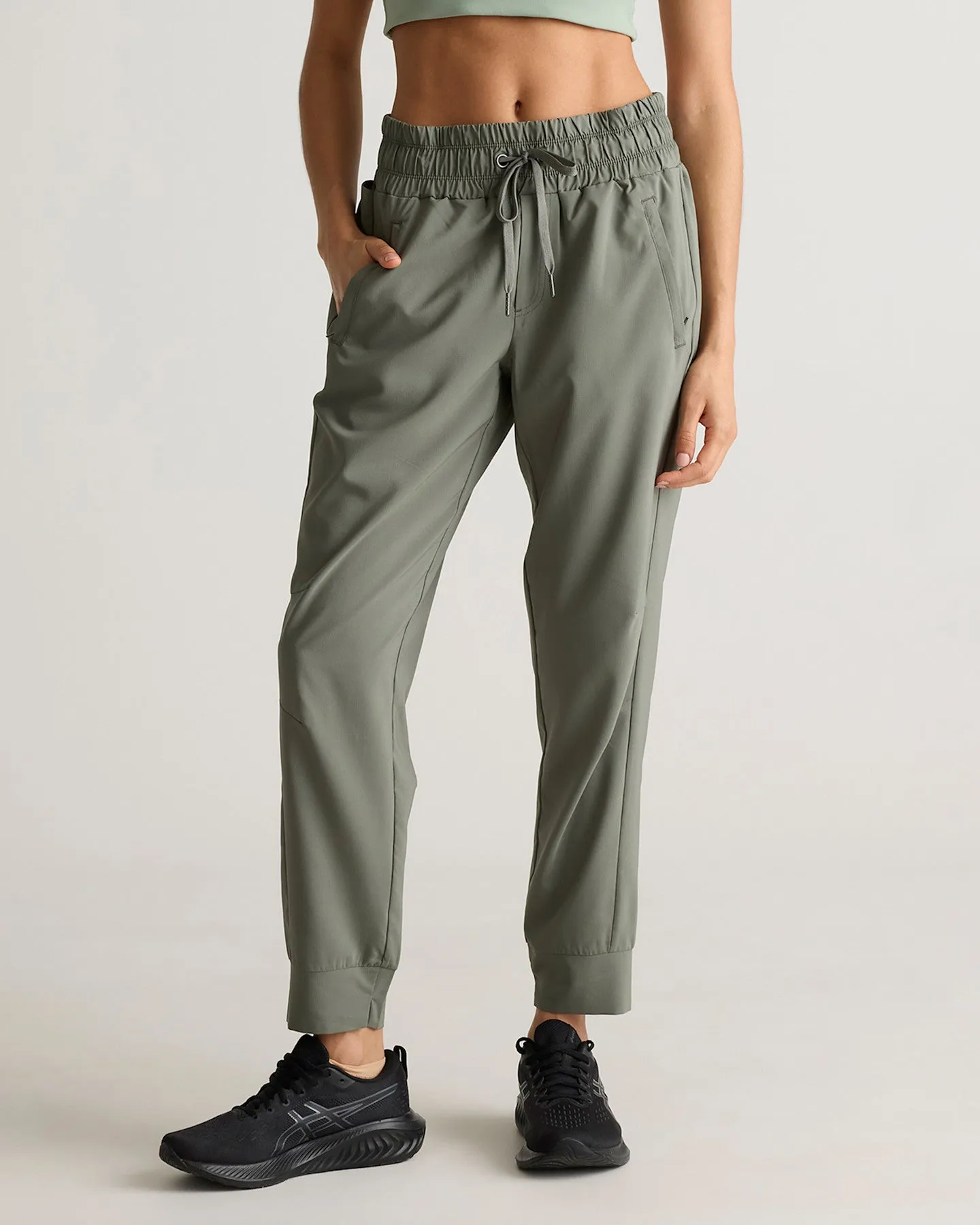 Micro Ripstop Mid-Rise Jogger