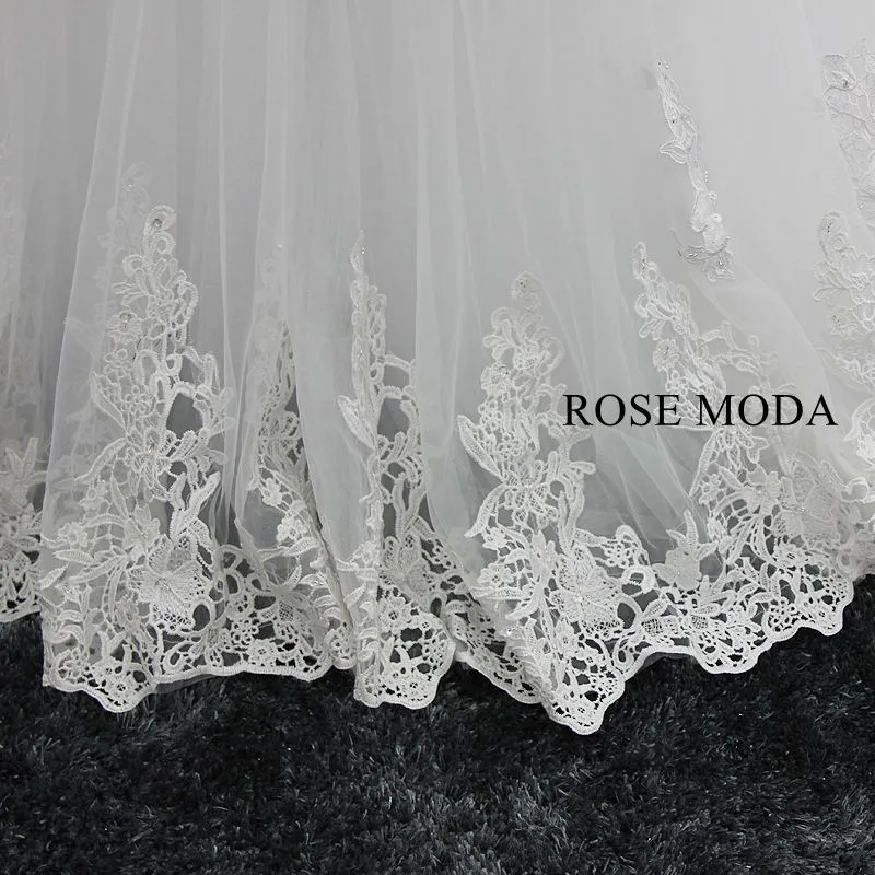 Rosemoda Off Shoulder Lace Mermaid Wedding Dress