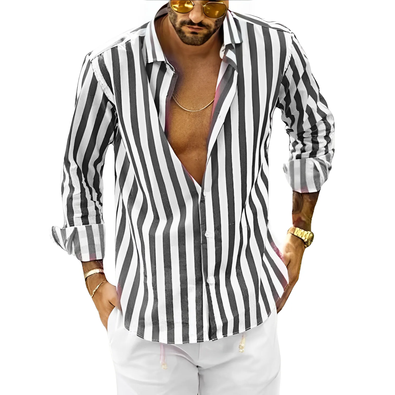 Striped & Casual Summer Island Shirt