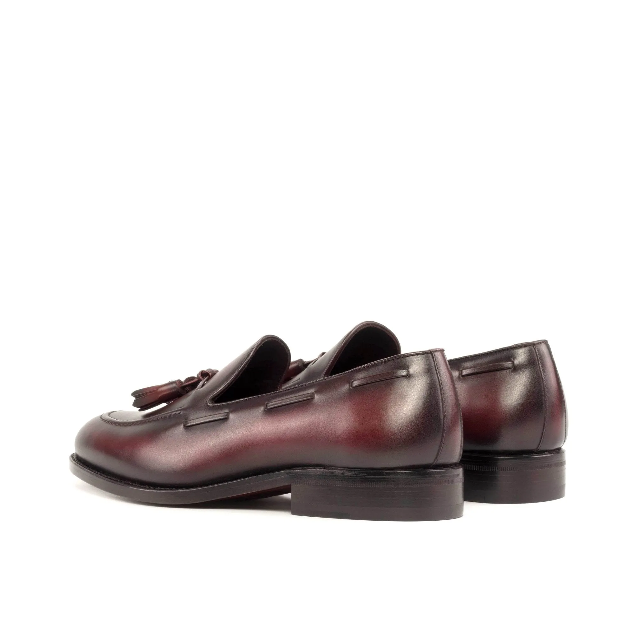 Tassel Loafer in Burnished Burgundy Box Calf