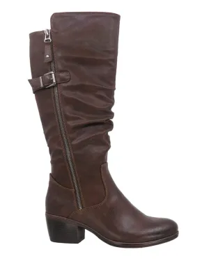 Taxi Women's Boston Waterproof Tall Boots- Brown