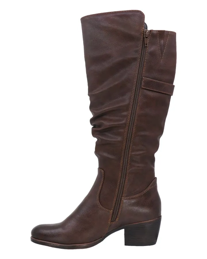 Taxi Women's Boston Waterproof Tall Boots- Brown