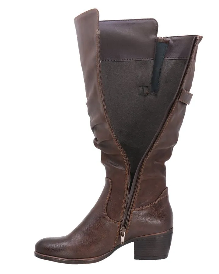 Taxi Women's Boston Waterproof Tall Boots- Brown