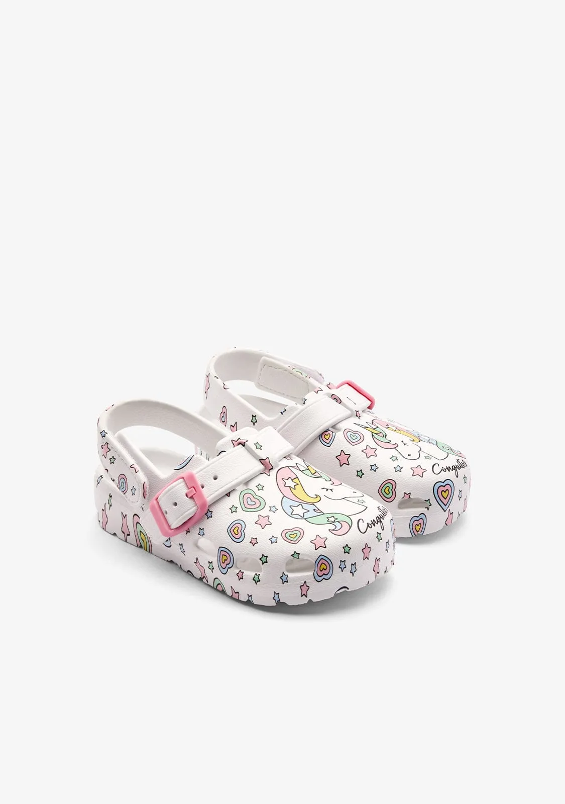 White Unicorn Clog