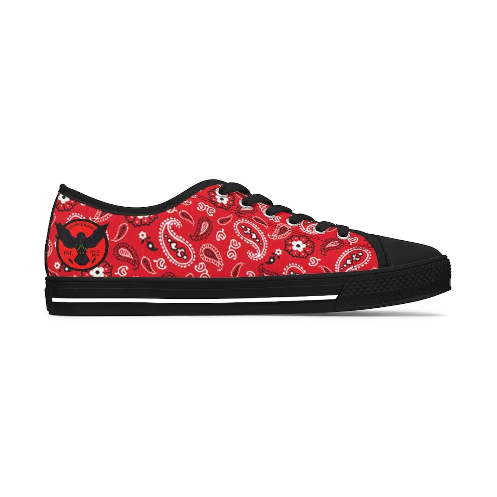 Women's Crowgodshi Red Colors Low Top Sneakers