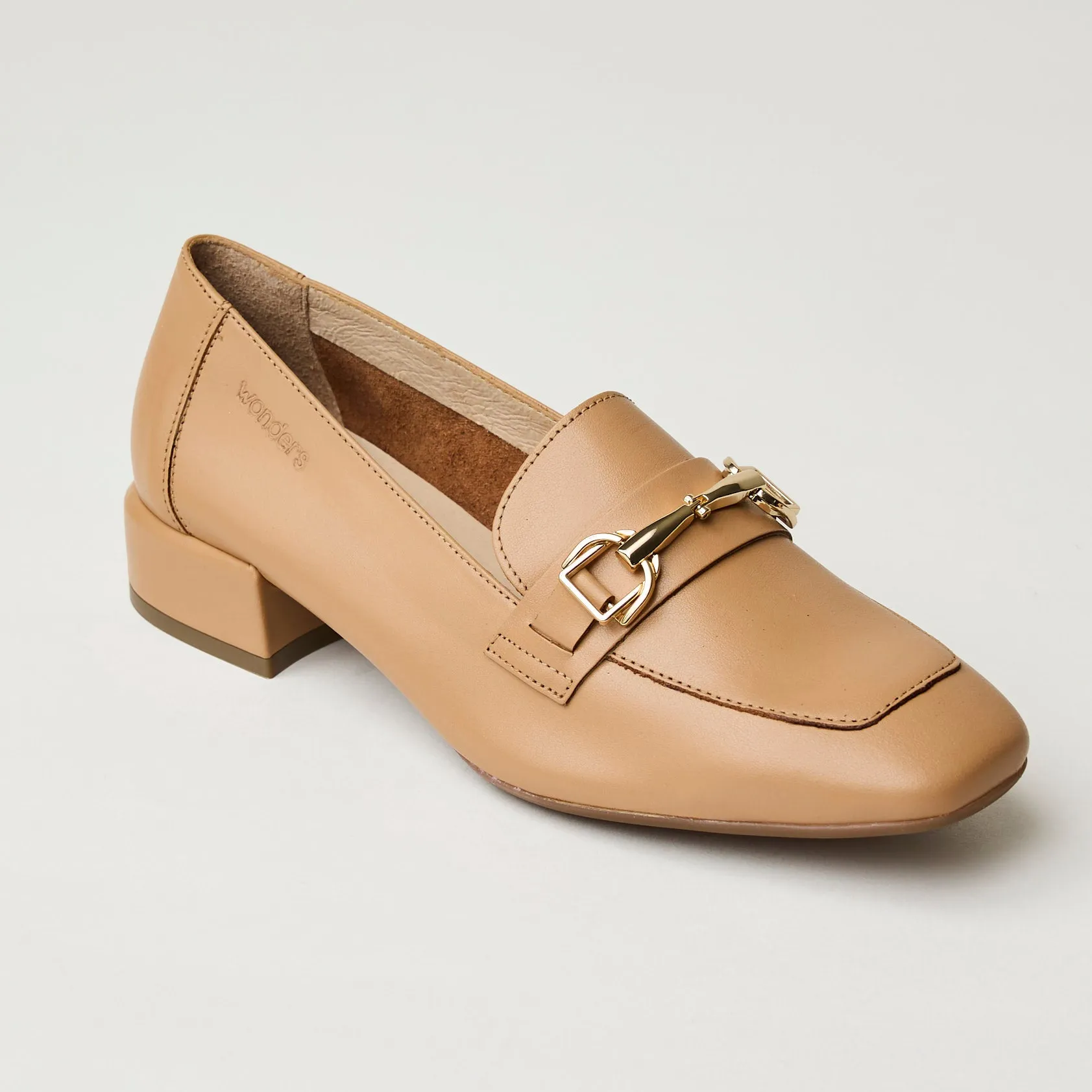 Wonders Tan Leather Loafers