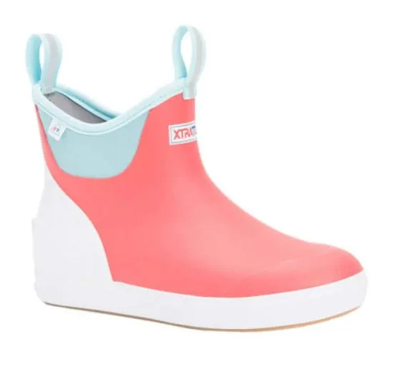 XTRATUF Ladies Yulex Ankle Deck Eco Coral Pull On Boots XWAB-7EC